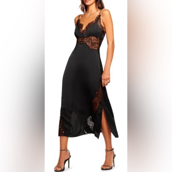 Ramy Brook Dresses & Skirts - ramy brook maren lace trim satin slip dress | size 8